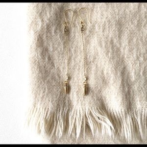 Gold plated / Sterling spike drop earrings
